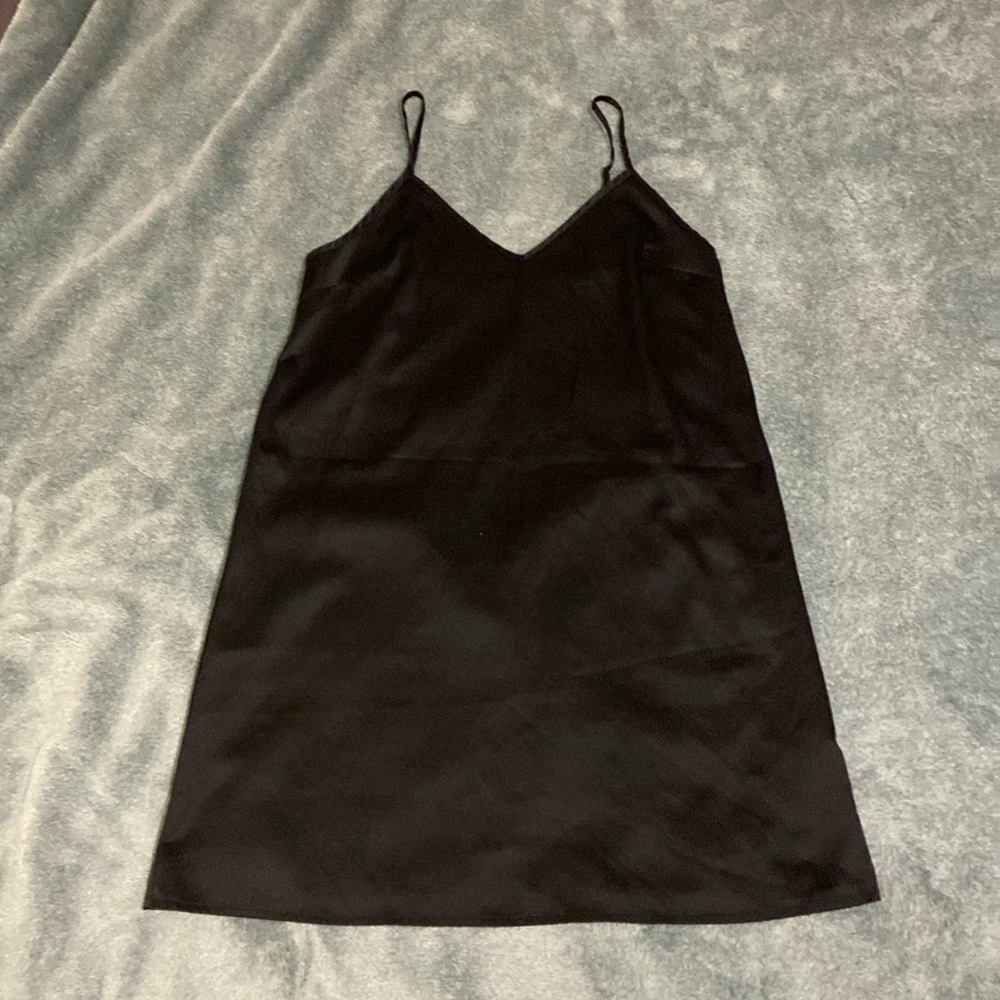 Black slit dress